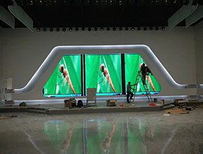 武漢江漢區規劃館P3室內LED異形屏